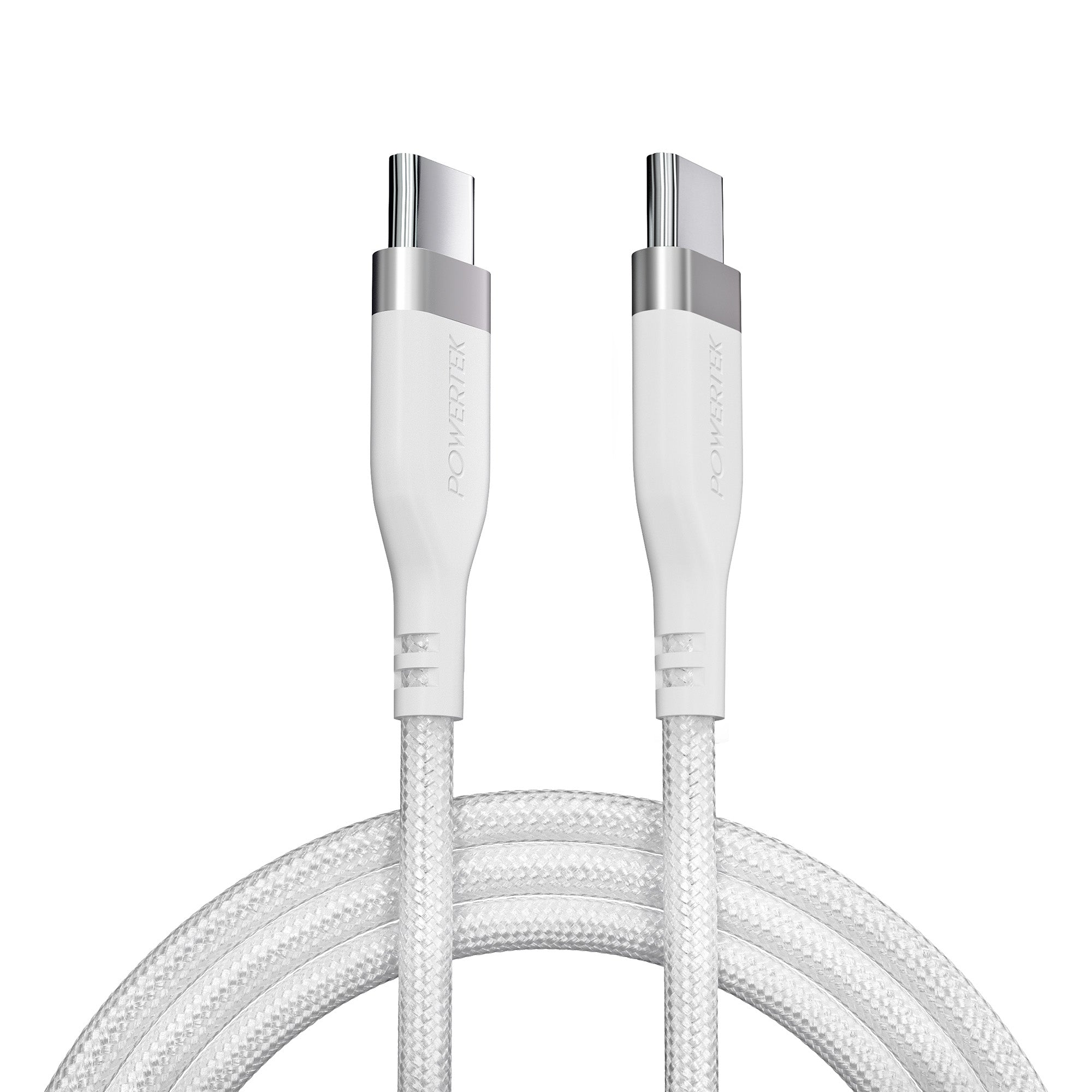 Powertek Premium Braided 6ft USB-C to USB-C Charging Cable
