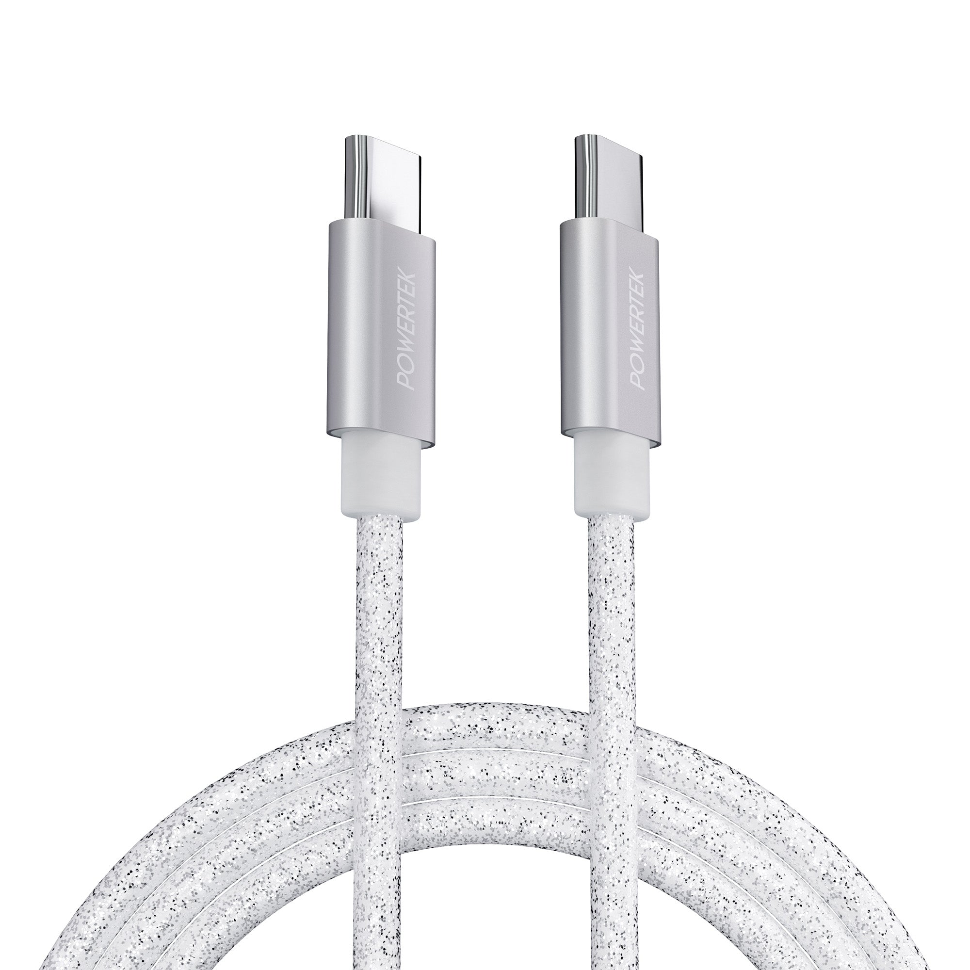 Powertek Premium Glitter 6ft USB-C to USB-C Charging Cable