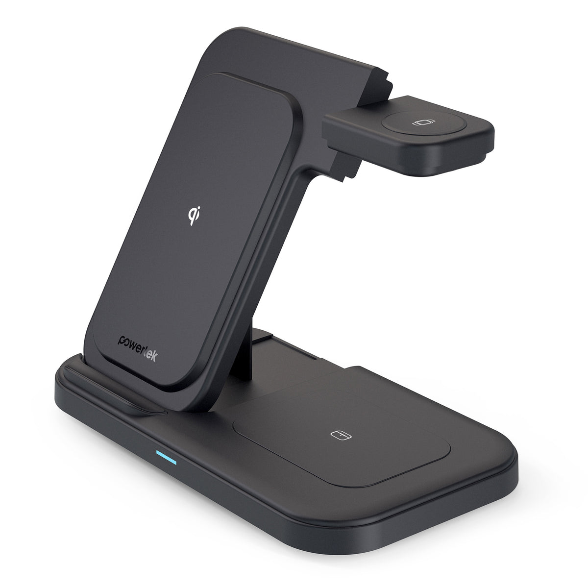Powertek 3-in-1 Qi1 Desktop Foldable Stand