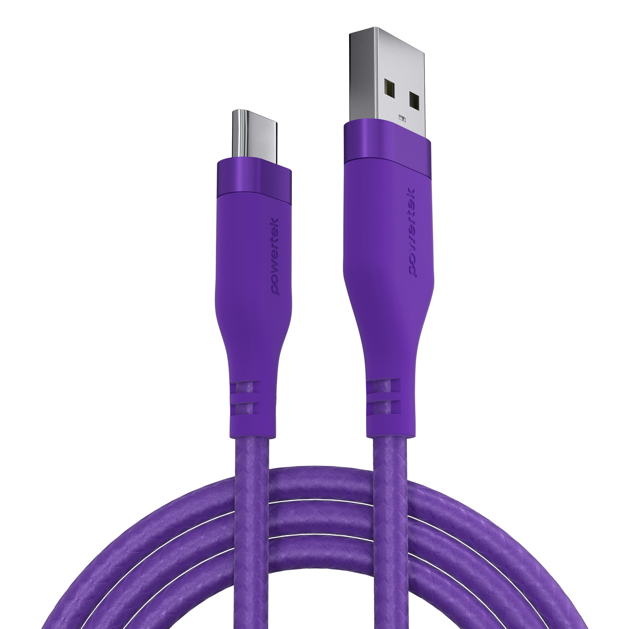 Powertek Carbon Design 6ft USB-A to USB-C Charging Cable