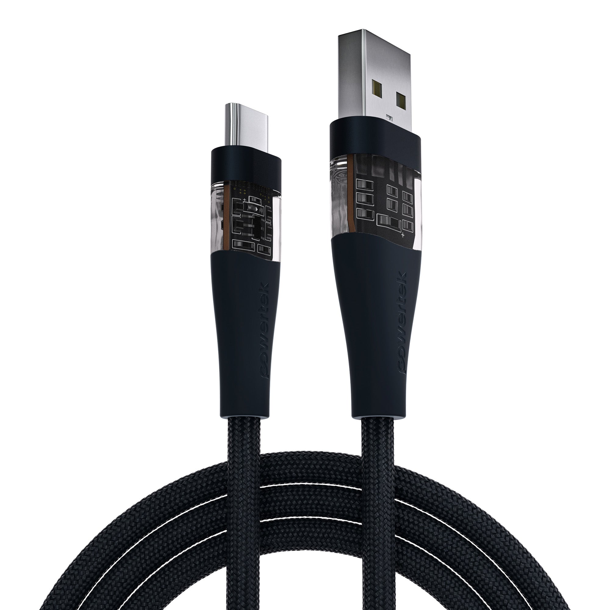 Powertek Cleartek 6ft USB-A to USB-C Charging Cable