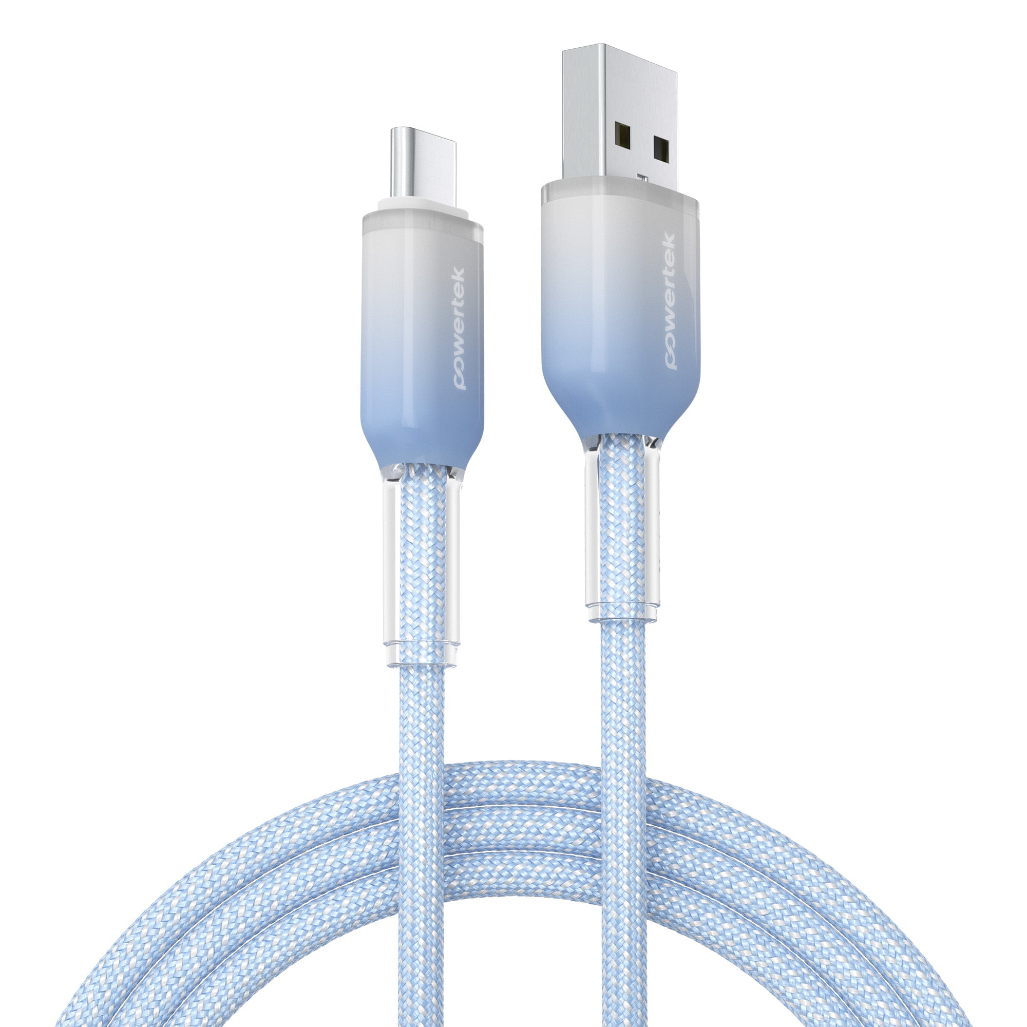 Powertek Frosty 6ft USB-A to USB-C Charging Cable