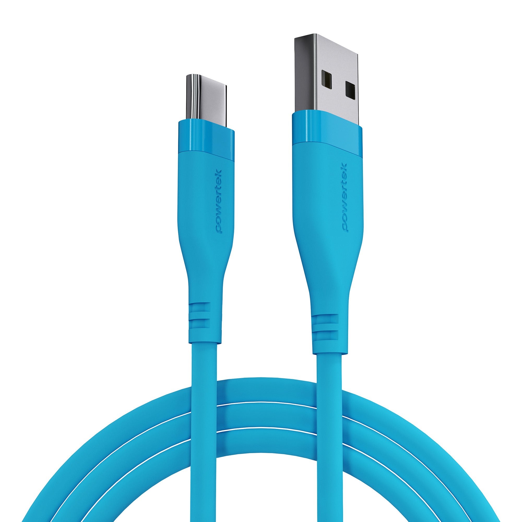Powertek Neon 6ft USB-A to USB-C Charging Cable