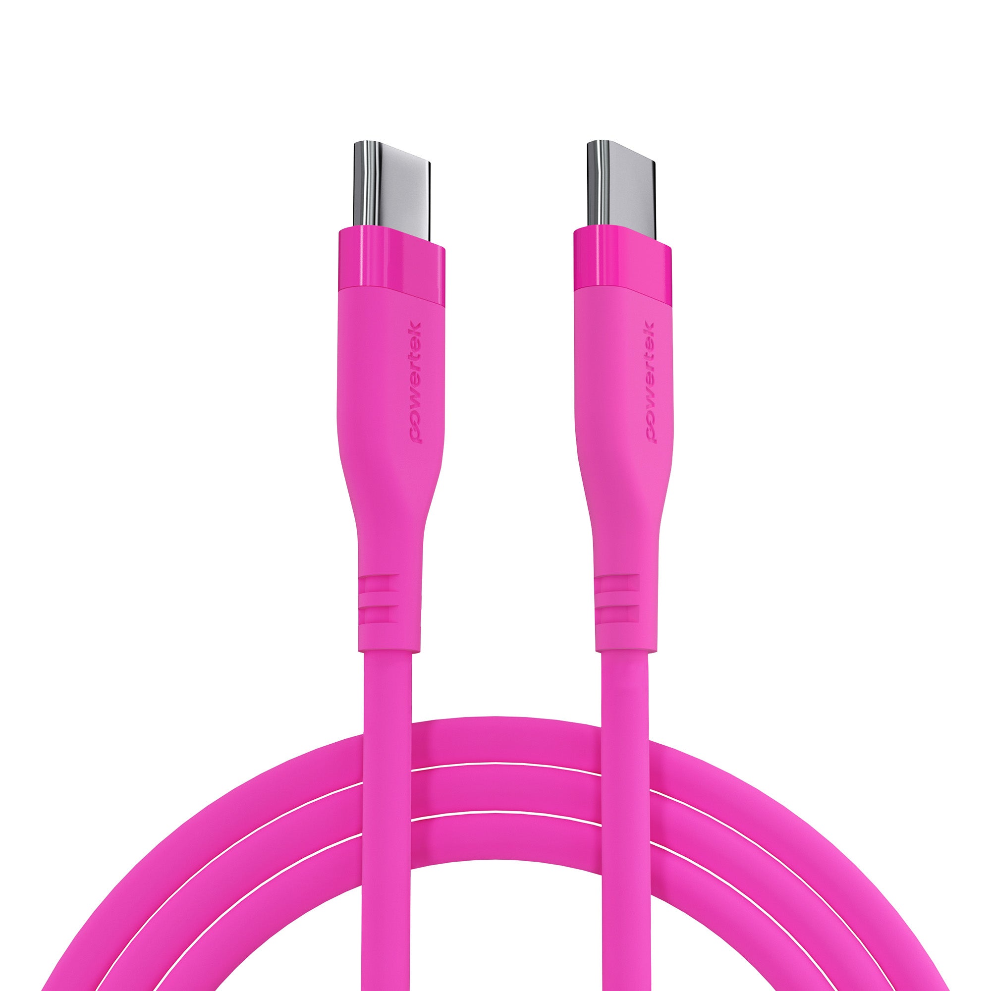 Powertek Neon 6ft USB-C to USB-C Charging Cable