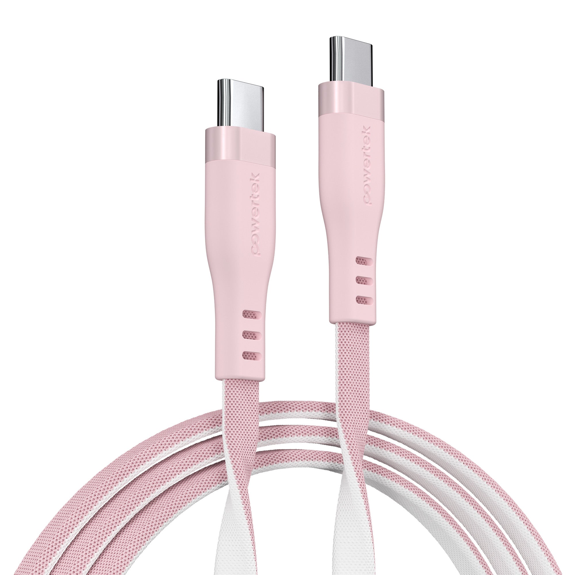 Powertek Two-Tone Pastel 6ft USB-C to USB-C Charging Cable