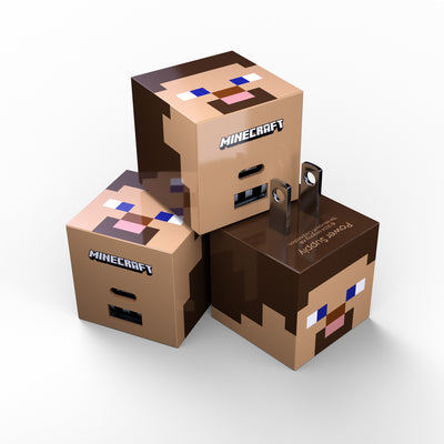 Powertek Minecraft Dual USB-A / USB-C Wall Charger